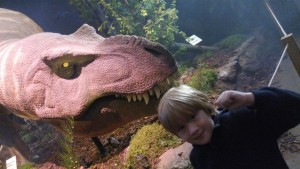 Avoiding being eaten by the T-Rex at the Eden project