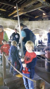 Now that's a big sword, at Pendennis Castle.